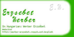 erzsebet werber business card